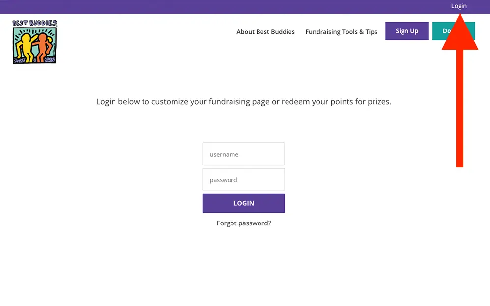 Login instructions